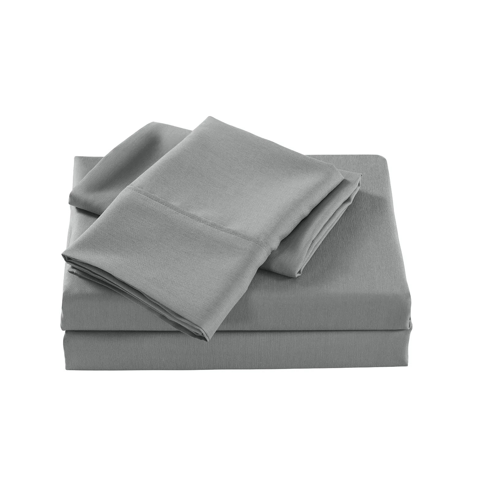 2000 Thread Count Bamboo Cooling Sheet Set | Ultra Soft Bedding | Single | Mid Grey