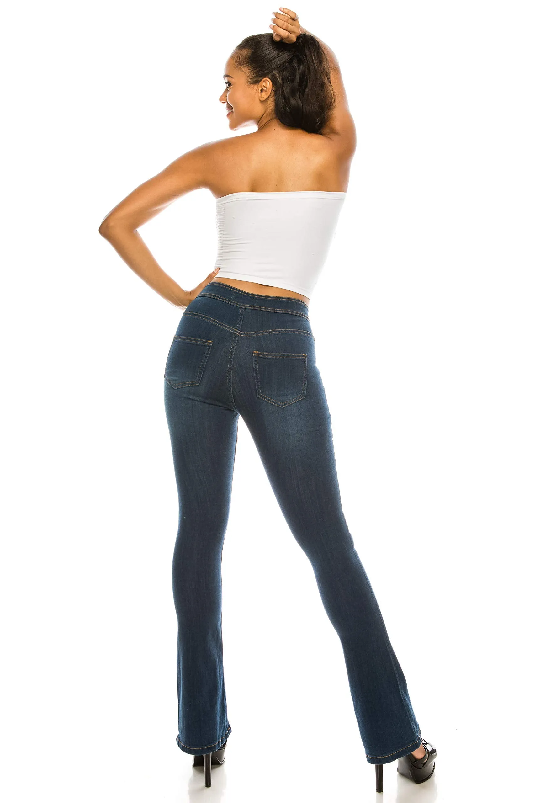 2045 Women's High Waisted Bootcut Jeans