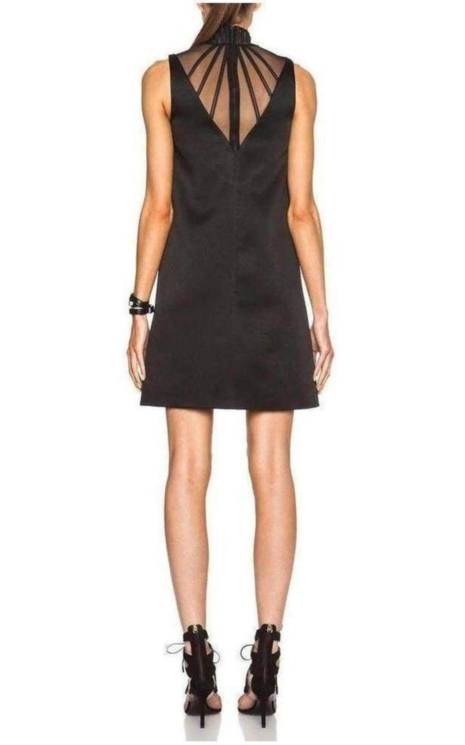 Abstract Boning Black Dress