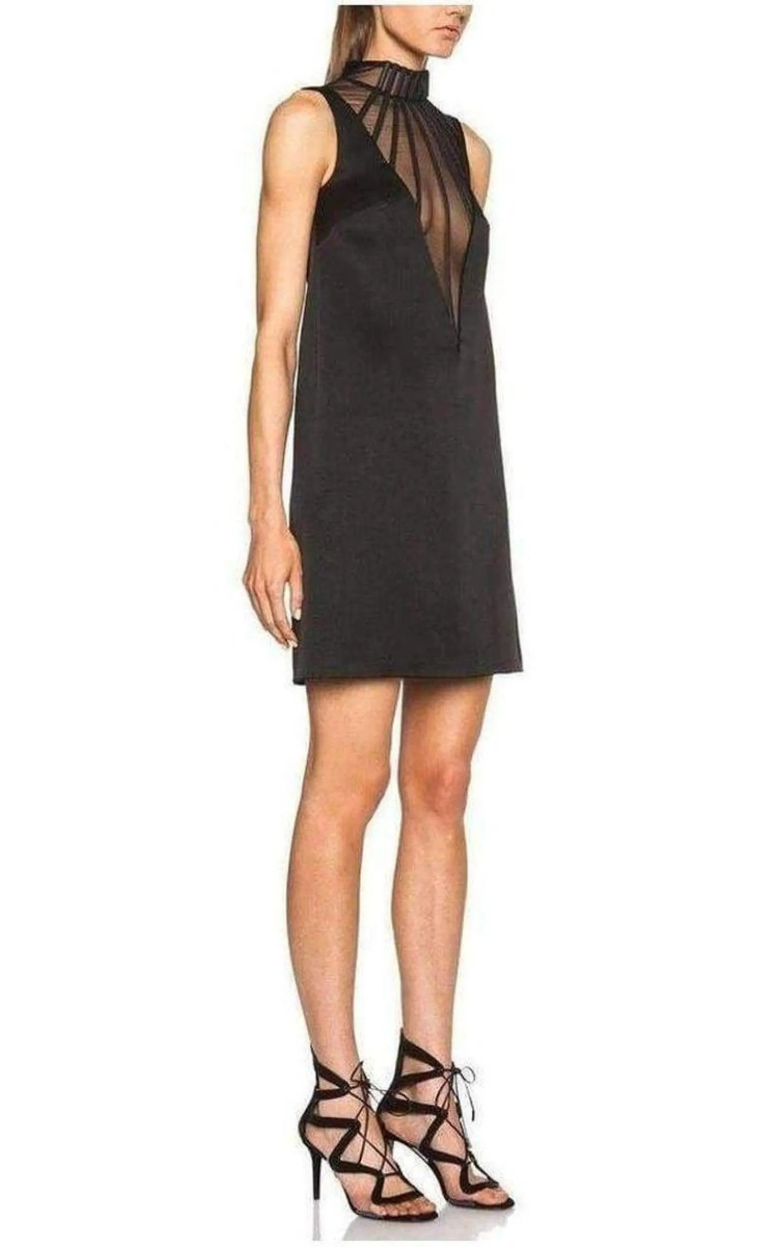 Abstract Boning Black Dress