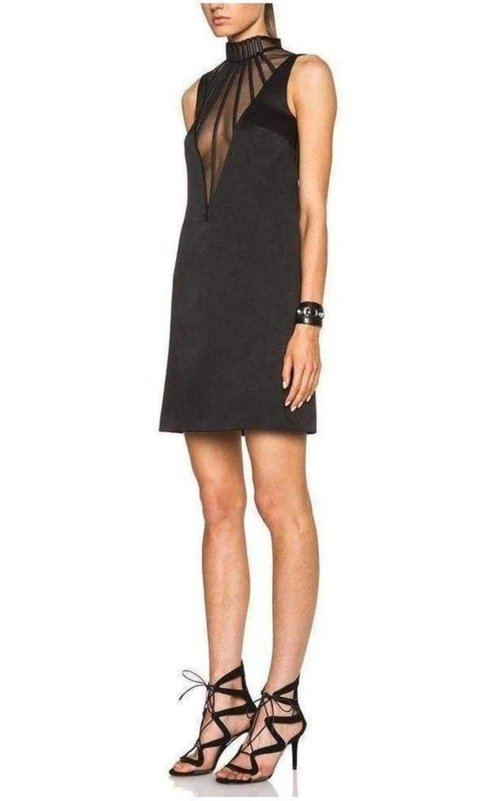 Abstract Boning Black Dress