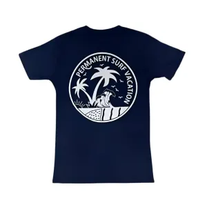Aloha Days PERMANENT VACATION Hand Sewn Navy White Color