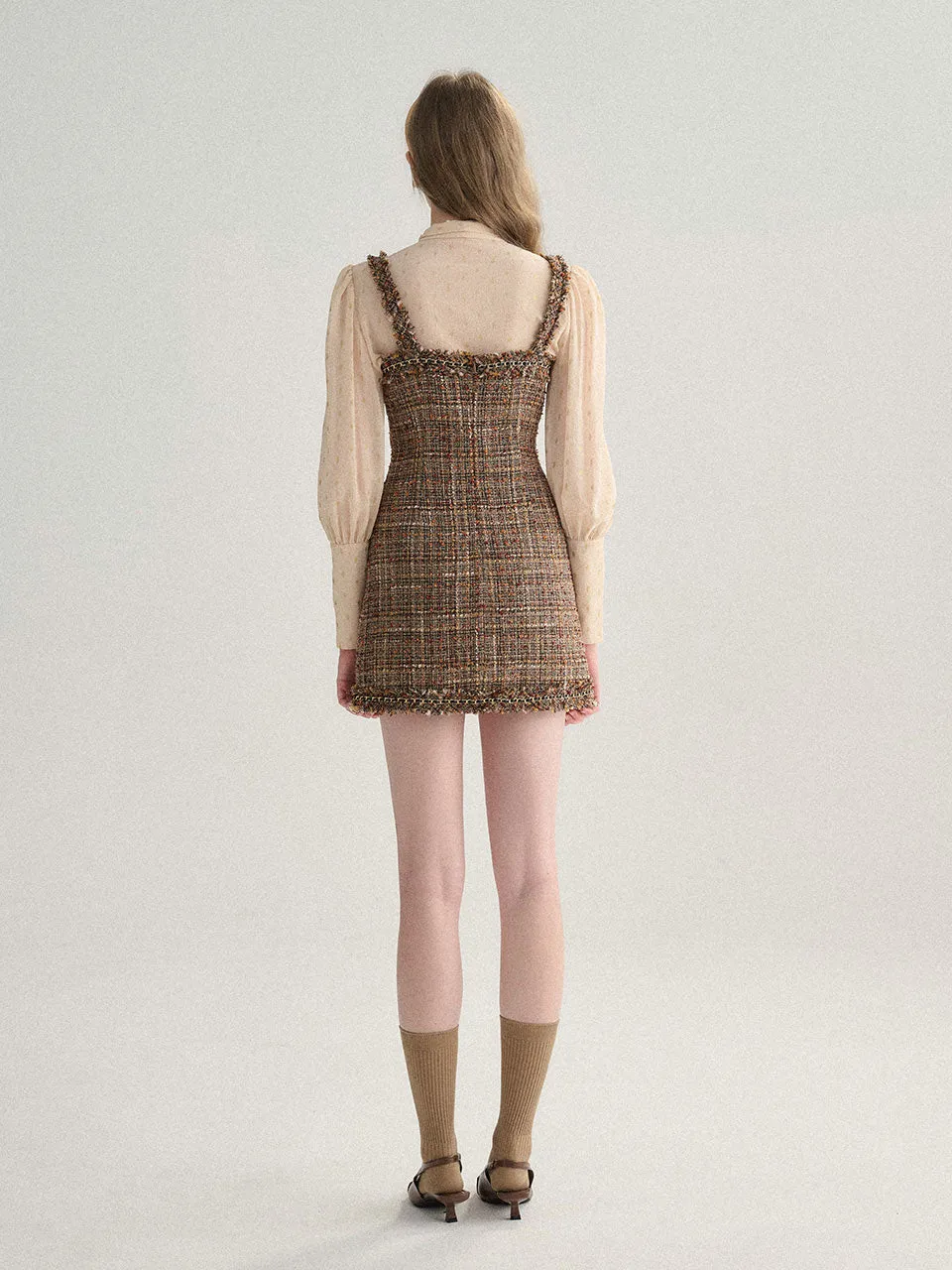 Arbre tweed mini dress