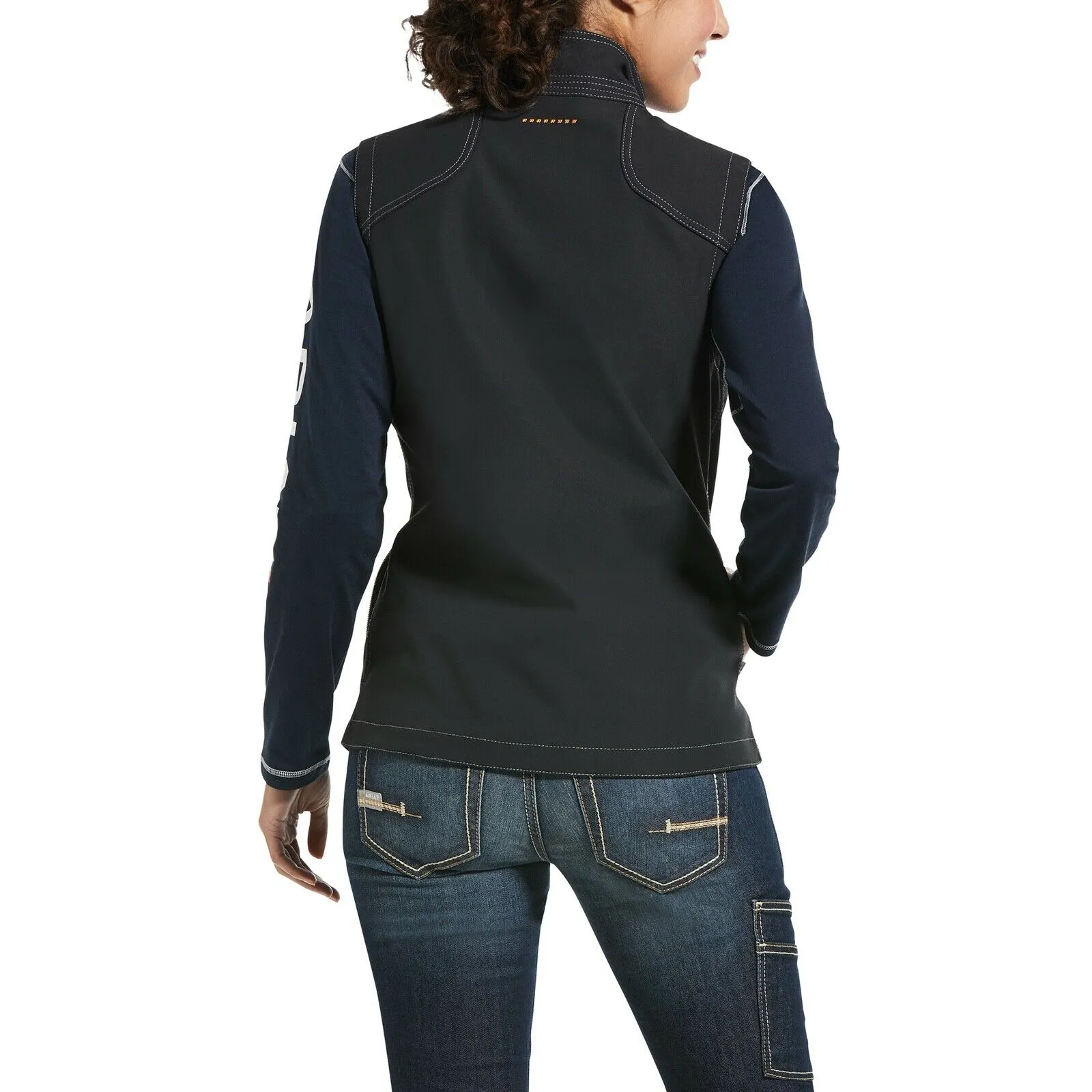 Ariat® Ladies Rebar™ Stretch Canvas Black Softshell Vest 10032916