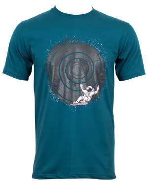Astronaut Skating The Vortex T-Shirt, Sea Blue