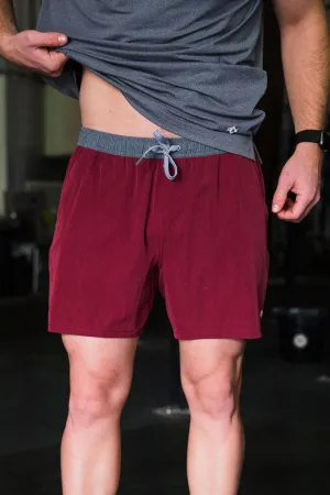 Athletic Short - Maroon - White Camo Liner