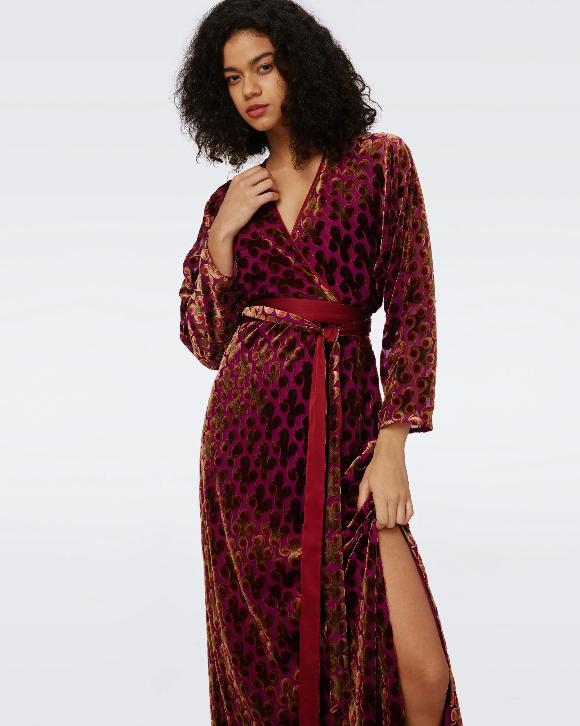 Babette Velvet Wrap Dress