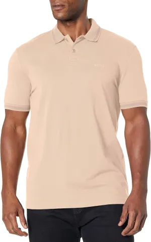 BOSS Men's Classic Fine Pique Tonal Logo Polo Shirt