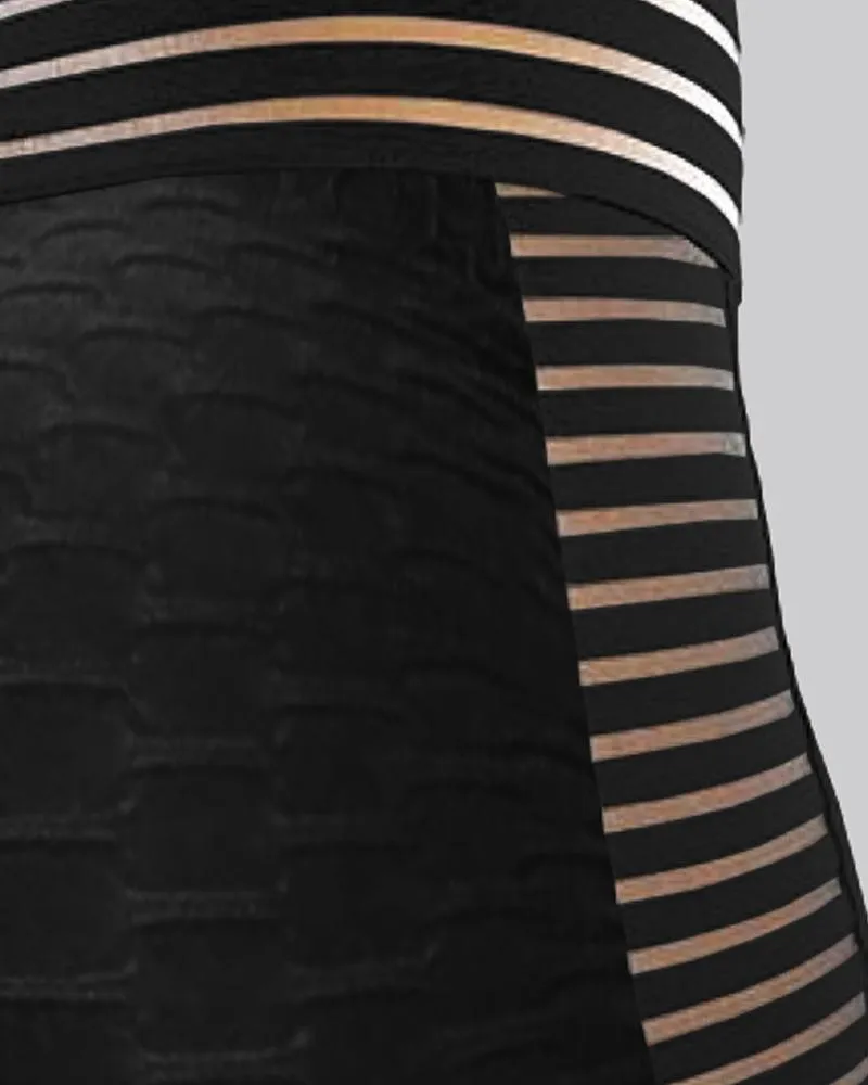 Bubble Texture Plain High Waist Skinny Leggings