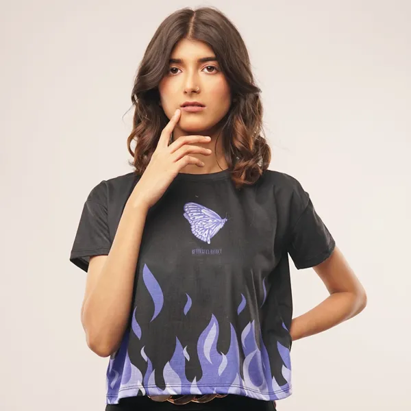 BUTTERFLY Women Crop Top
