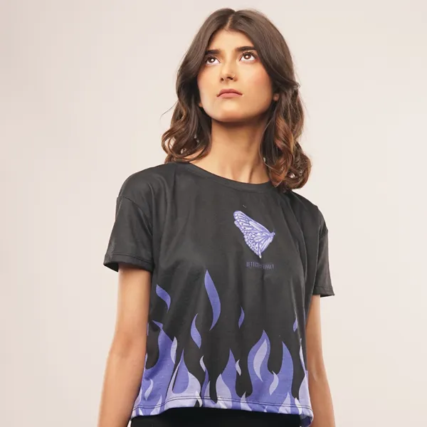 BUTTERFLY Women Crop Top