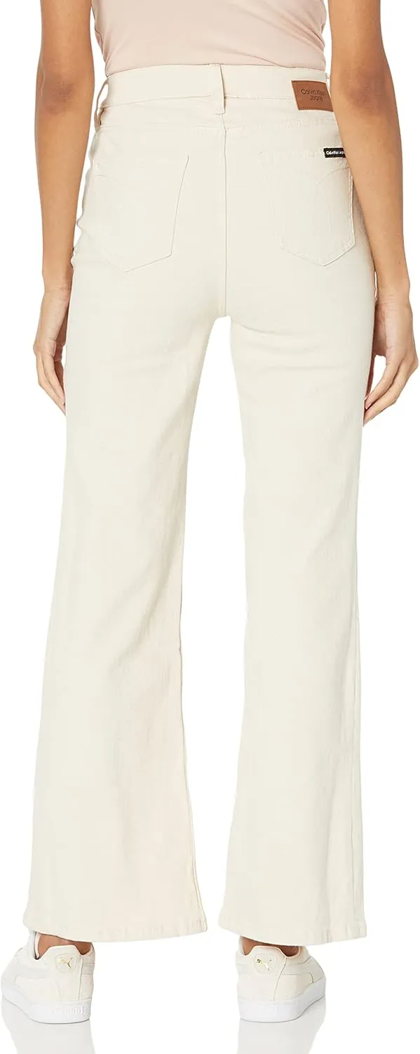 Calvin Klein Women's Super High Rise Side Split Flare Denim