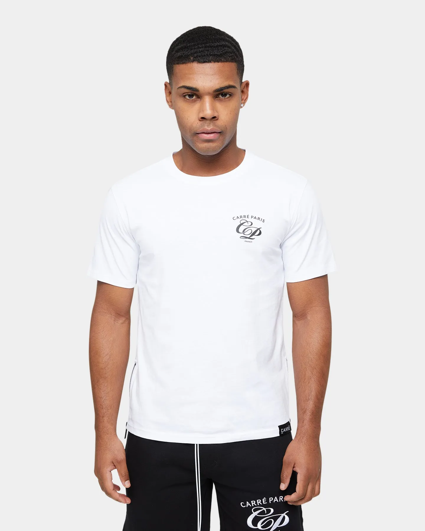 Carre Revolution Zip Drop Tail T-Shirt White
