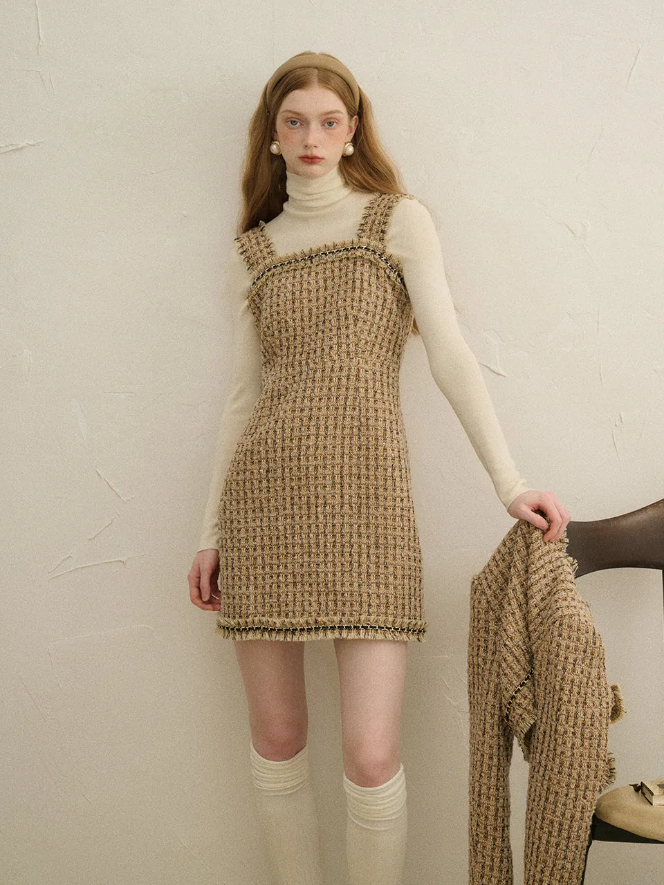 Champagne tweed set