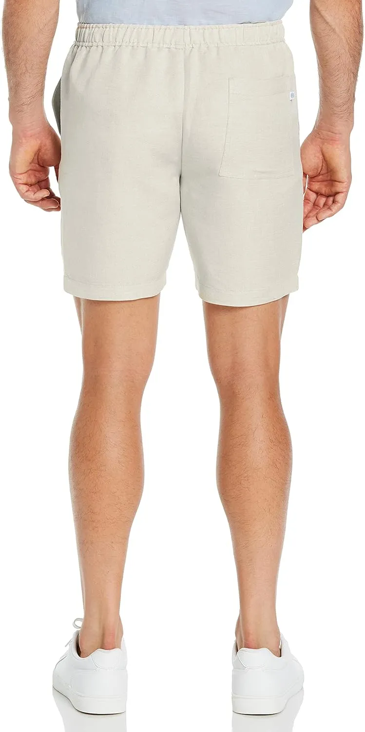 Cubavera Men's Linen-Blend Pull on Drawstring Short