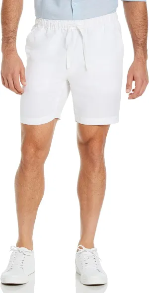 Cubavera Men's Linen-Blend Pull on Drawstring Short