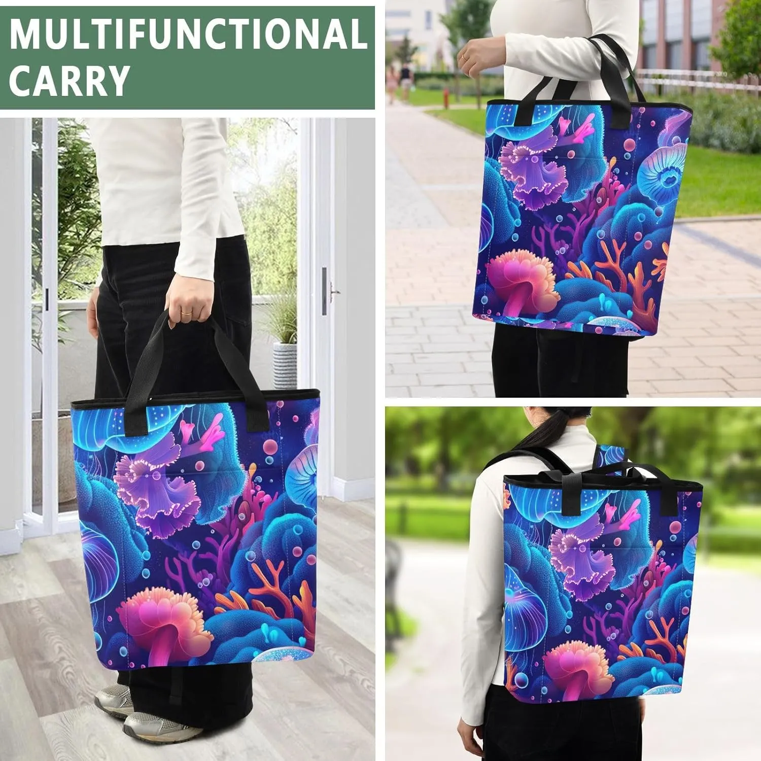 Cute Sloth Soft Cooler Bag 36 Cans, Lunch Bag Women Insulated, 13.8''x5.9''x16.5
