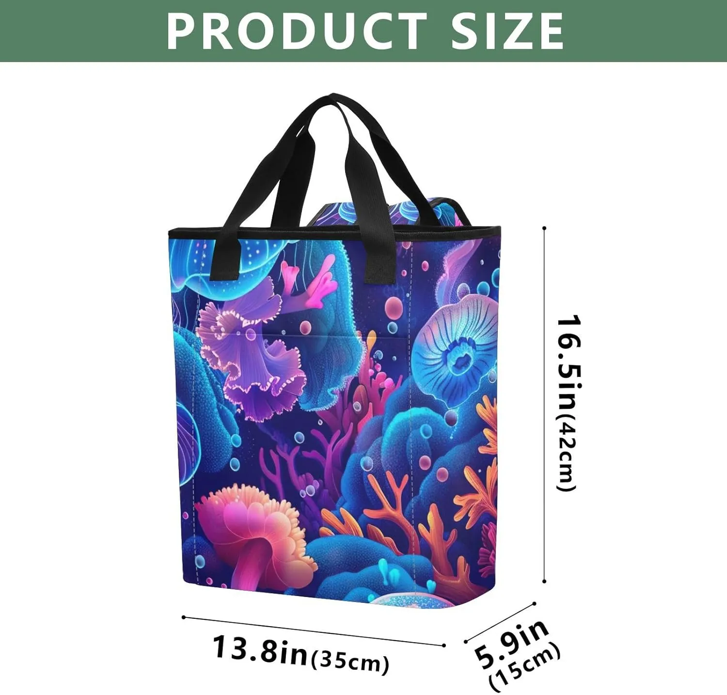 Cute Sloth Soft Cooler Bag 36 Cans, Lunch Bag Women Insulated, 13.8''x5.9''x16.5