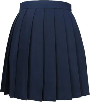 DCUTERQ Women's High Waisted Pleated School Skirt High Waisted Girl Uniform Mini Casual Skirts A-line Skorts