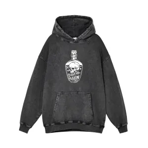 Death Potion Skull Vintage Washed Hoodie