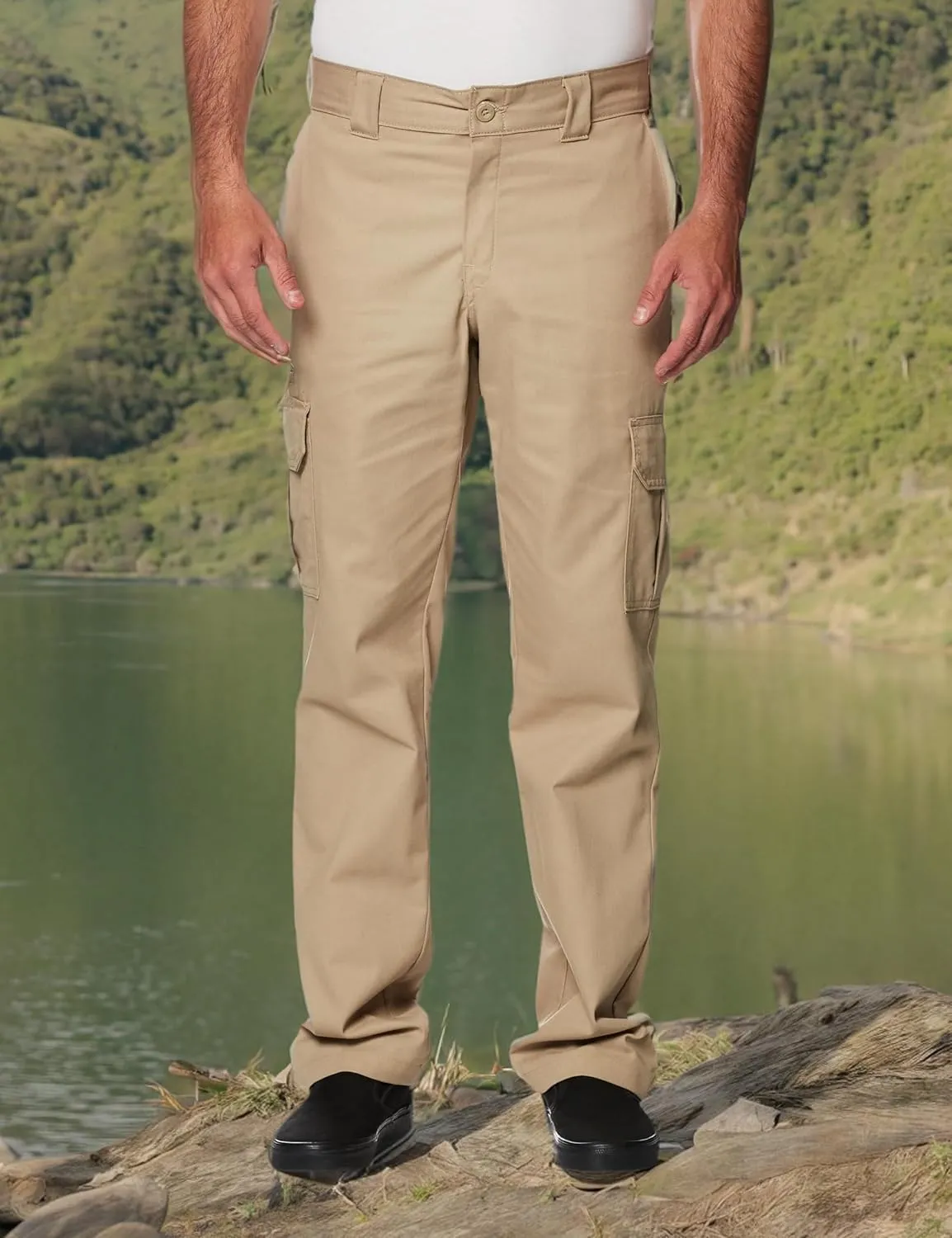 Dickies Men's Regular Straight Stretch Twill Cargo Pant Big