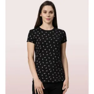 Enamor-E247 BASIC CREW TEE â€“ PRINTED | SHORT SLEEVE CREW NECK STRETCH COTTON TEE