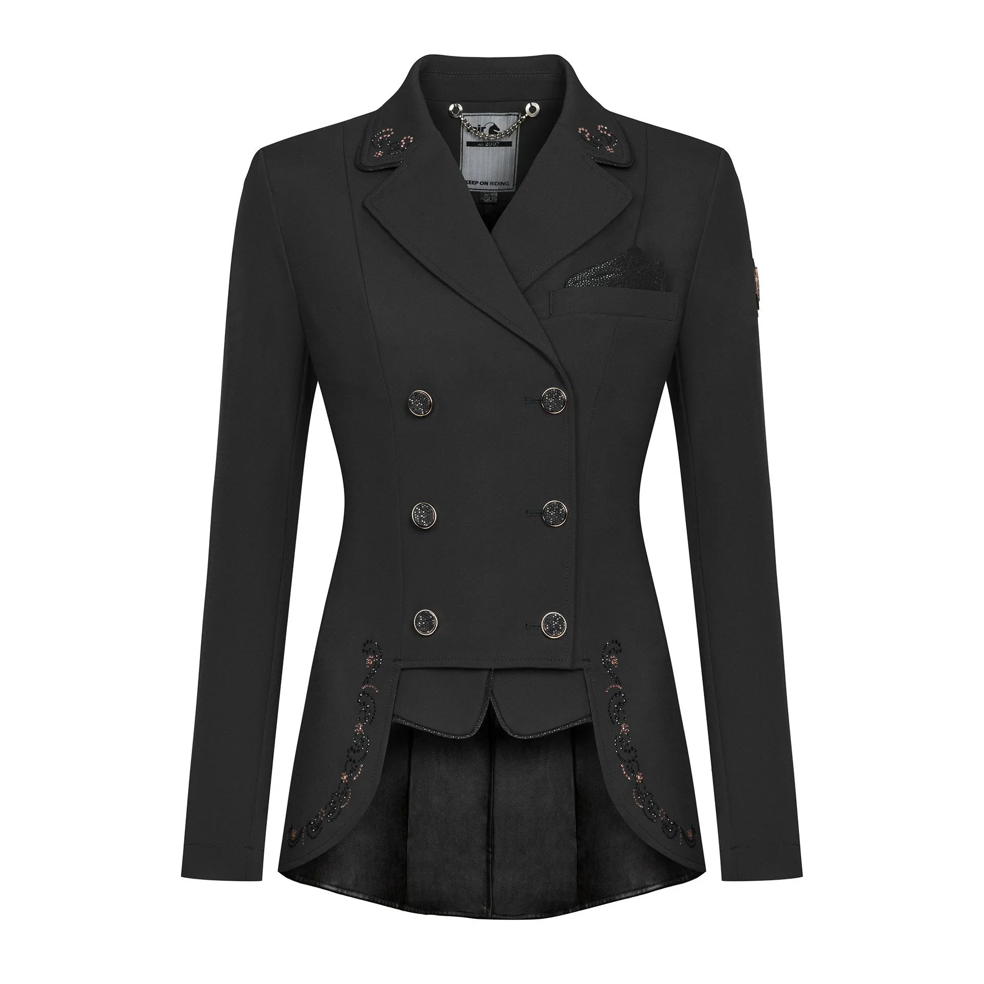 Fair Play Dressage Short Tailcoat LEXIM CHIC ROSEGOLD, Black
