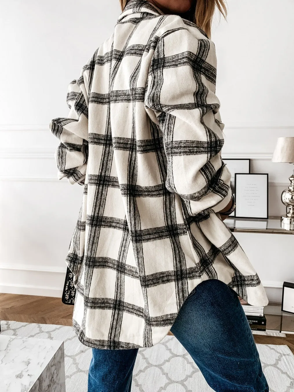 Fashion Tartan Jacket Wholesale Women Clothing