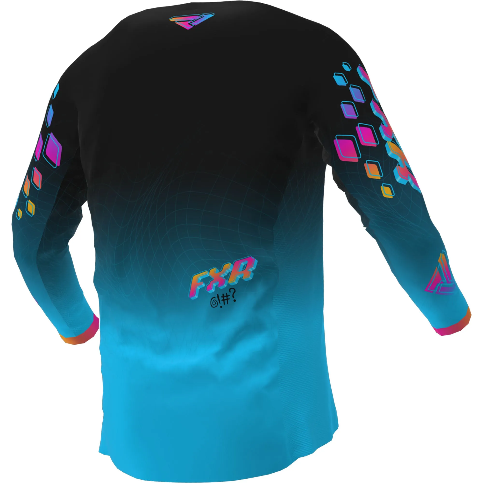 FXR  Podium MX Jersey Mad Skills Lightweight Slim Fit Drop-Tail Hem Collared