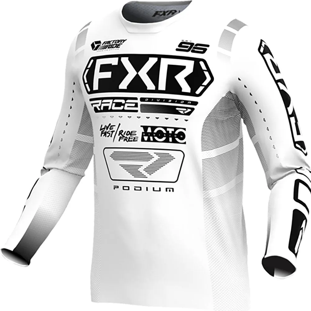 FXR Podium MX Offroad Jersey White/Black