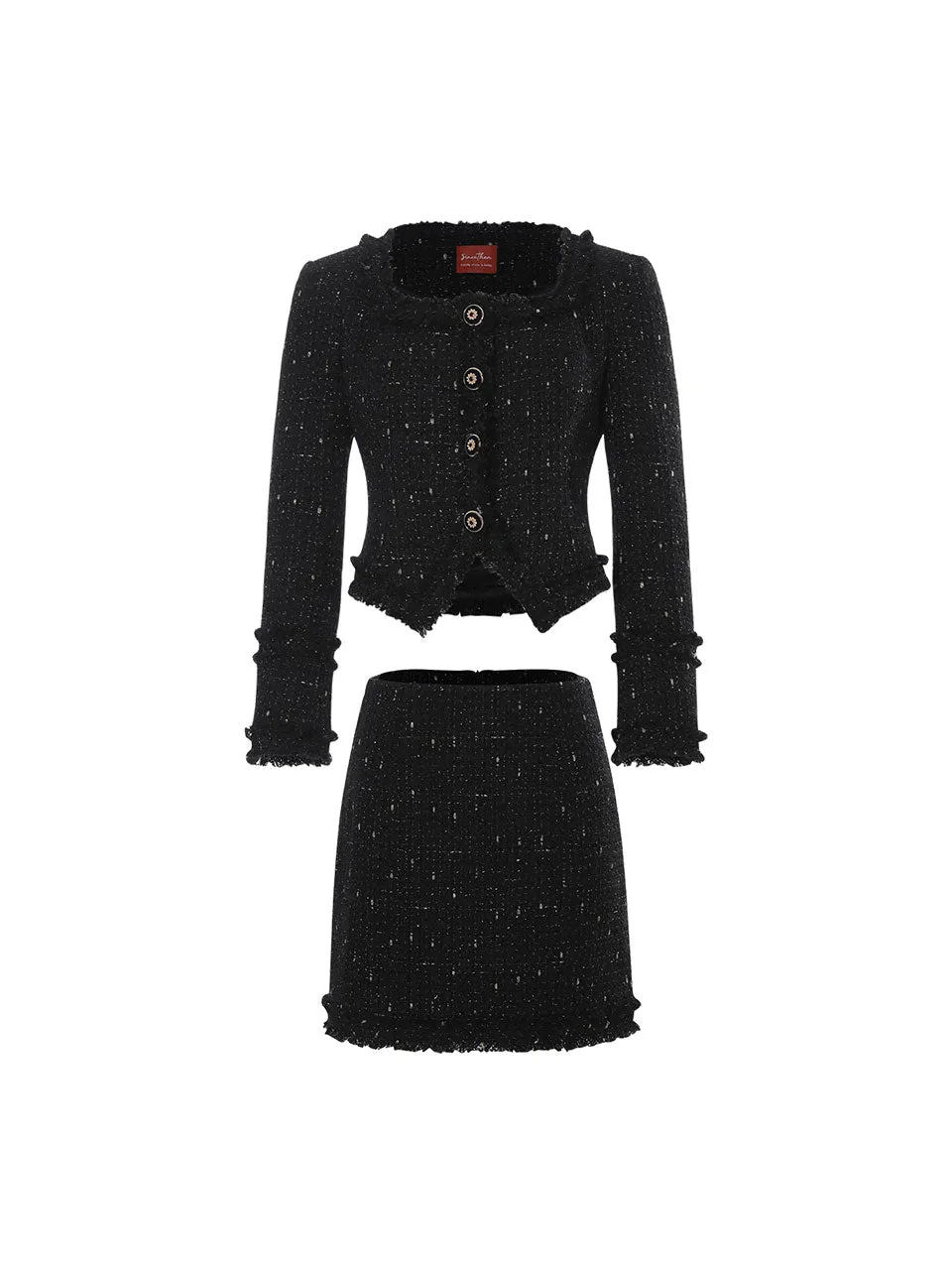 Glitter tweed set