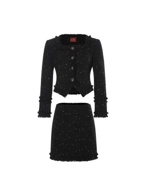 Glitter tweed set
