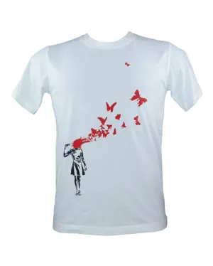 Gunshot Butterflies T-Shirt White
