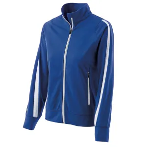 Holloway Women's Royal/White Full Zip Determination Jacket