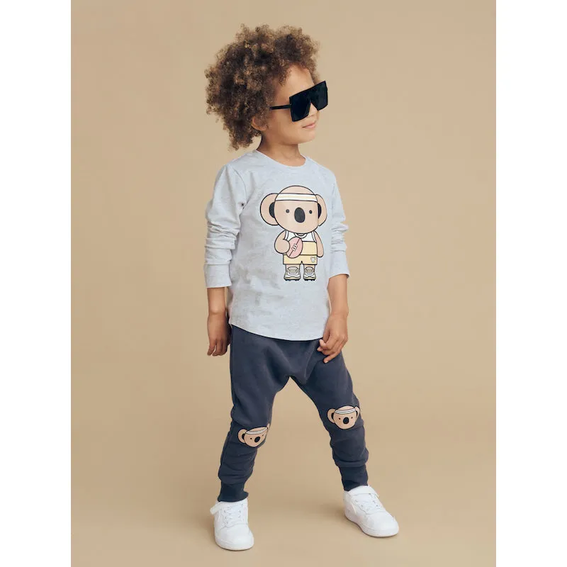 Huxbaby Sporty Koala Drop Crotch Pant Fleece