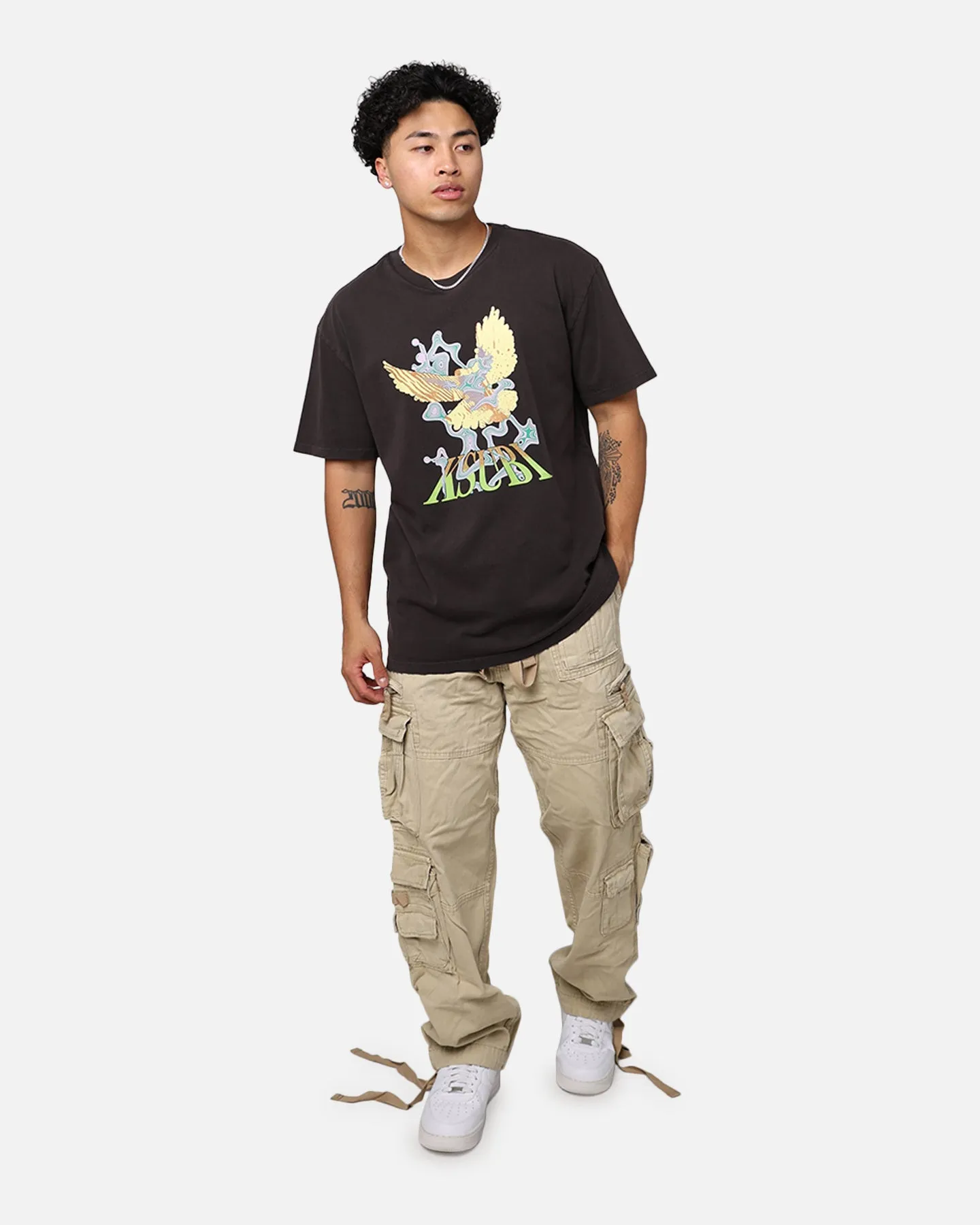 Ksubi Flight Biggie Short Sleeve T-Shirt Faded Black