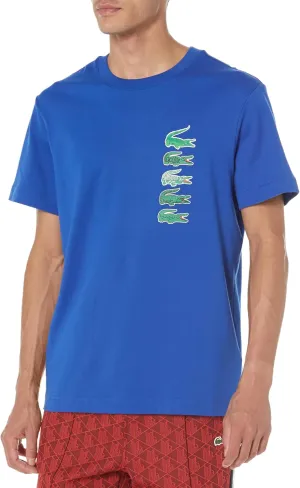 Lacoste Mens Short Sleeve Stacked Timeline Croc T shirt
