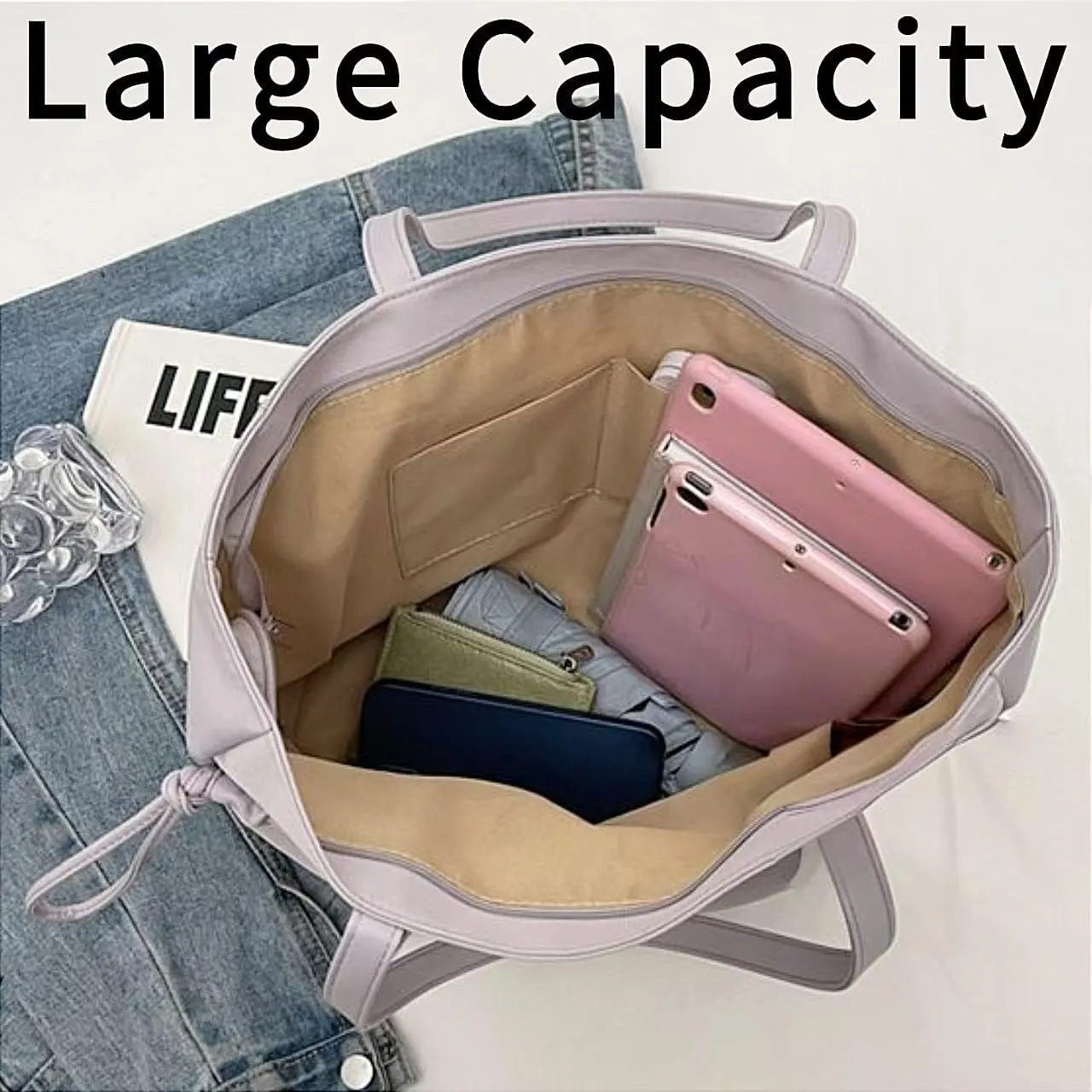 Large Tote Bag for Women Nurse Laptop Grocery Art Bag Utility Shoulder Diaper Teacher Daily Work Gym Beach Travel Tote