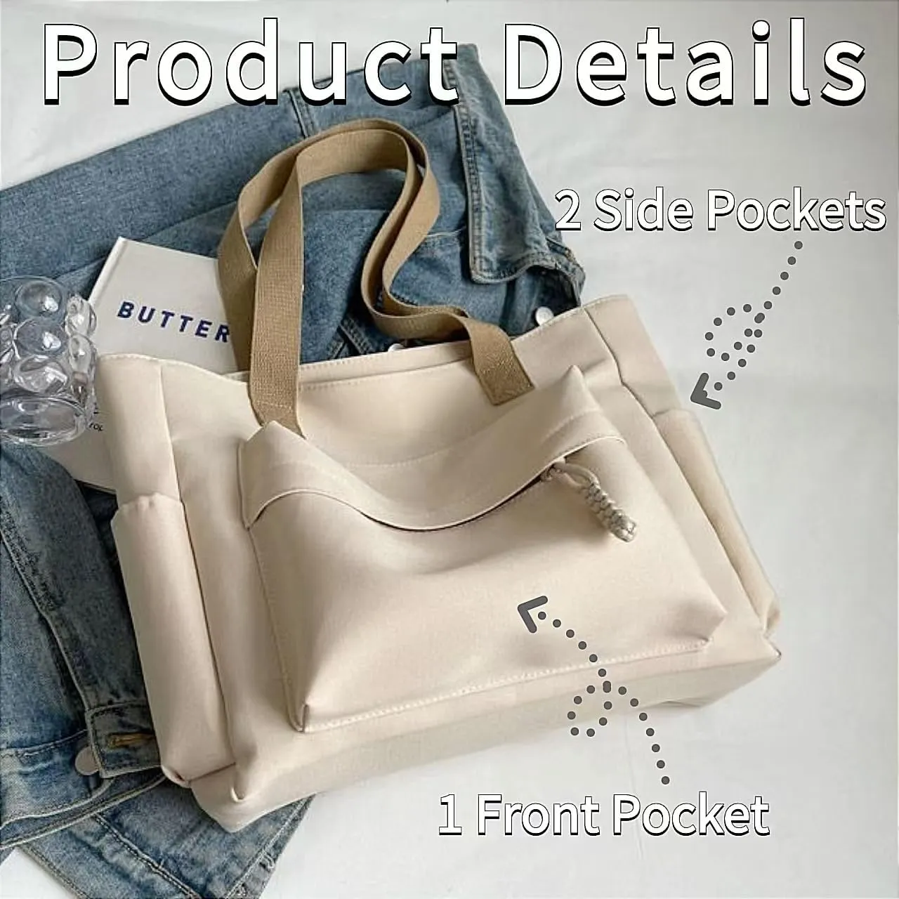 Large Tote Bag for Women Nurse Laptop Grocery Art Bag Utility Shoulder Diaper Teacher Daily Work Gym Beach Travel Tote