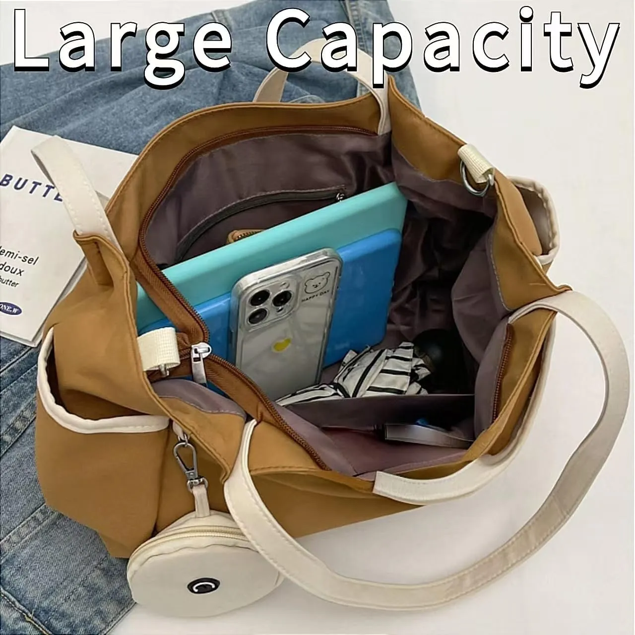 Large Tote Bag Laptop Grocery Nurse Art Bag Utility Shoulder Diaper Teacher Daily Work Gym Beach Travel Tote for Women