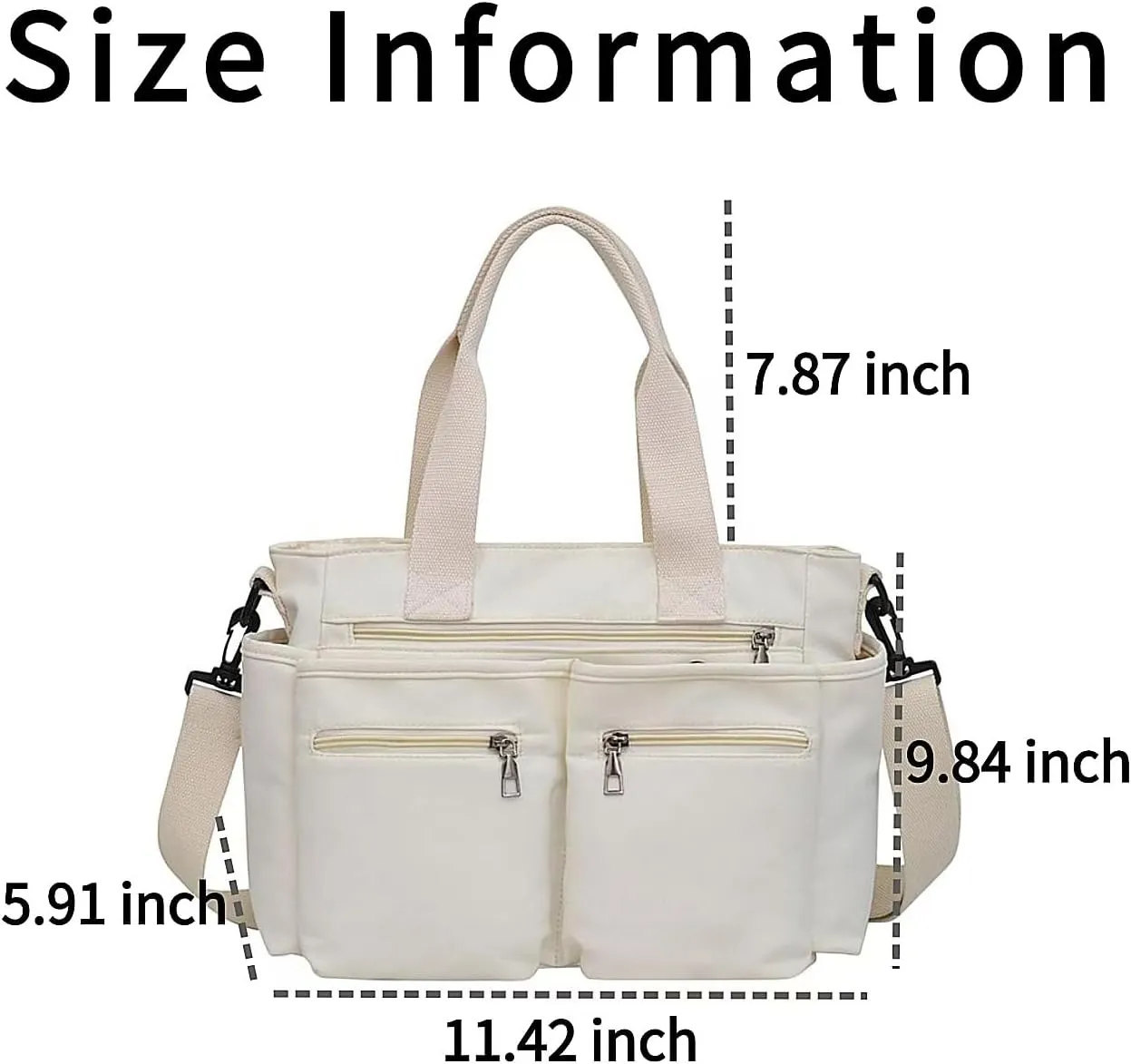 Large Utility Crossbody Shoulder Bag Nurse Grocery Art Diaper Teacher Daily Work Gym Beach Travel Purse for Women
