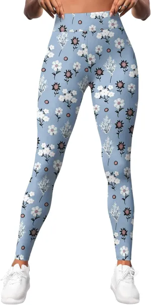 Leggings for Women Funny Printed Gym Womens Yoga Pants Floral Legging Athletic Print Pant