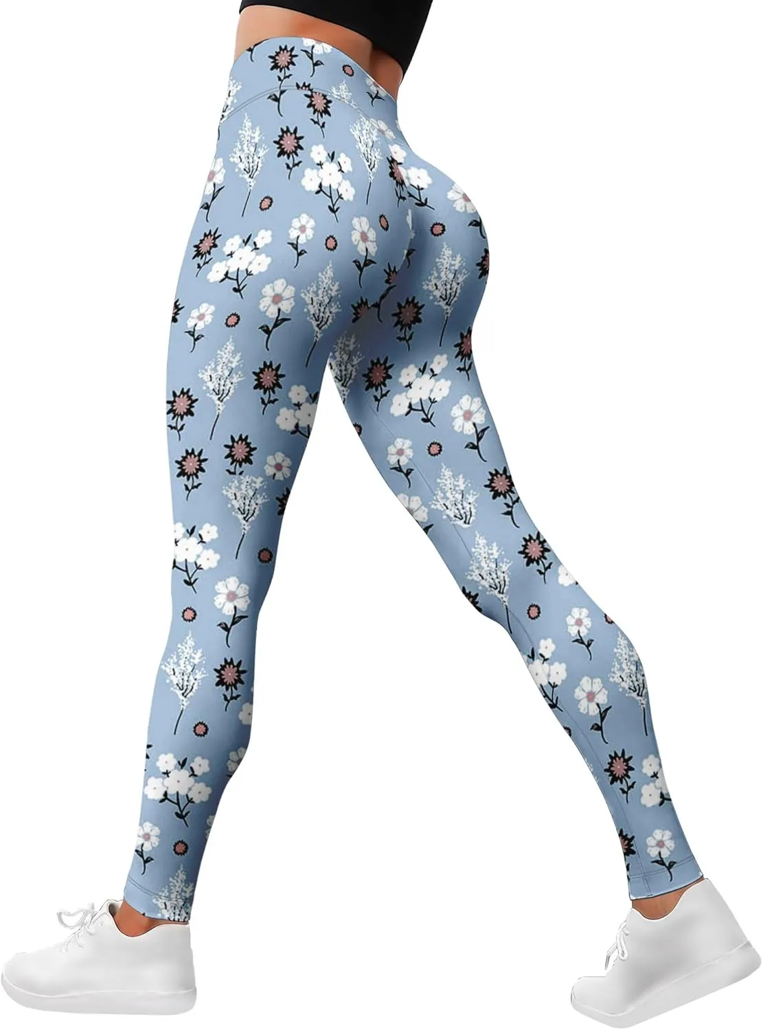 Leggings for Women Funny Printed Gym Womens Yoga Pants Floral Legging Athletic Print Pant