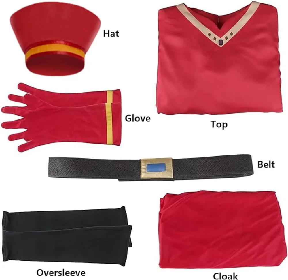 Lord Farquaad Costume Halloween Lord Farquaad Cosplay Red Cloak Top Costumes Robe Cape Clothes Full Set