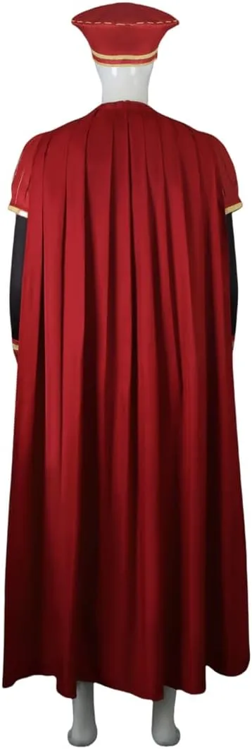 Lord Farquaad Costume Halloween Lord Farquaad Cosplay Red Cloak Top Costumes Robe Cape Clothes Full Set