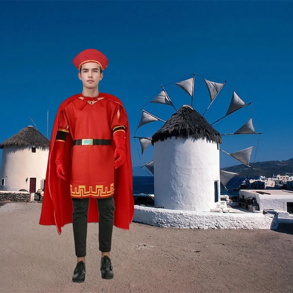 Lord Farquaad Costume Halloween Lord Farquaad Cosplay Red Cloak Top Costumes Robe Cape Clothes Full Set