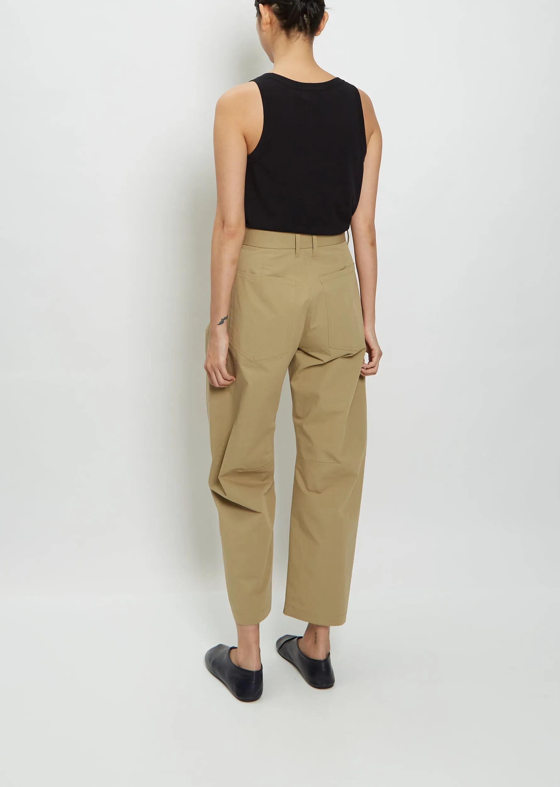 Lynton Cotton Blend Trousers — Safari