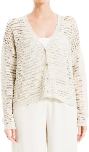 Max Studio Open Weave Cardigan
