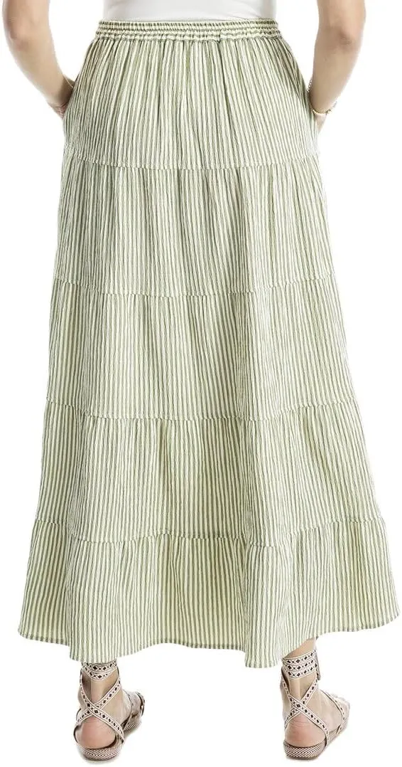 Max Studio Tiered Maxi Skirt