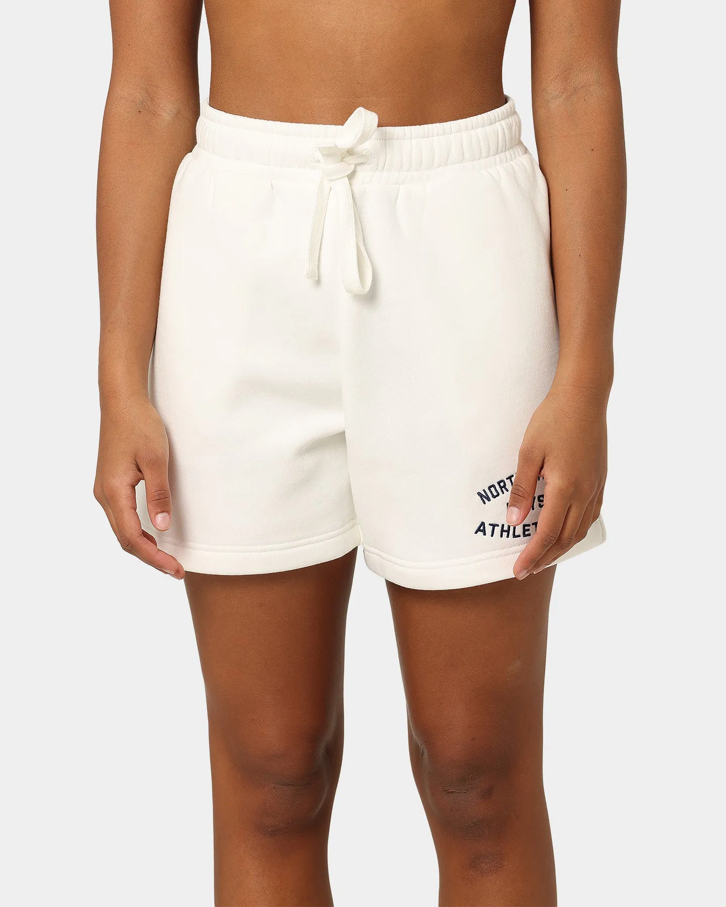National Collegiate Athletic Association University of North Carolina Tar Heels Women's Athletic High Waisted Shorts Vintage White